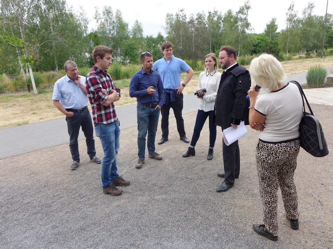 Mr Neuber giving historical lecture of the area